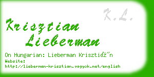 krisztian lieberman business card